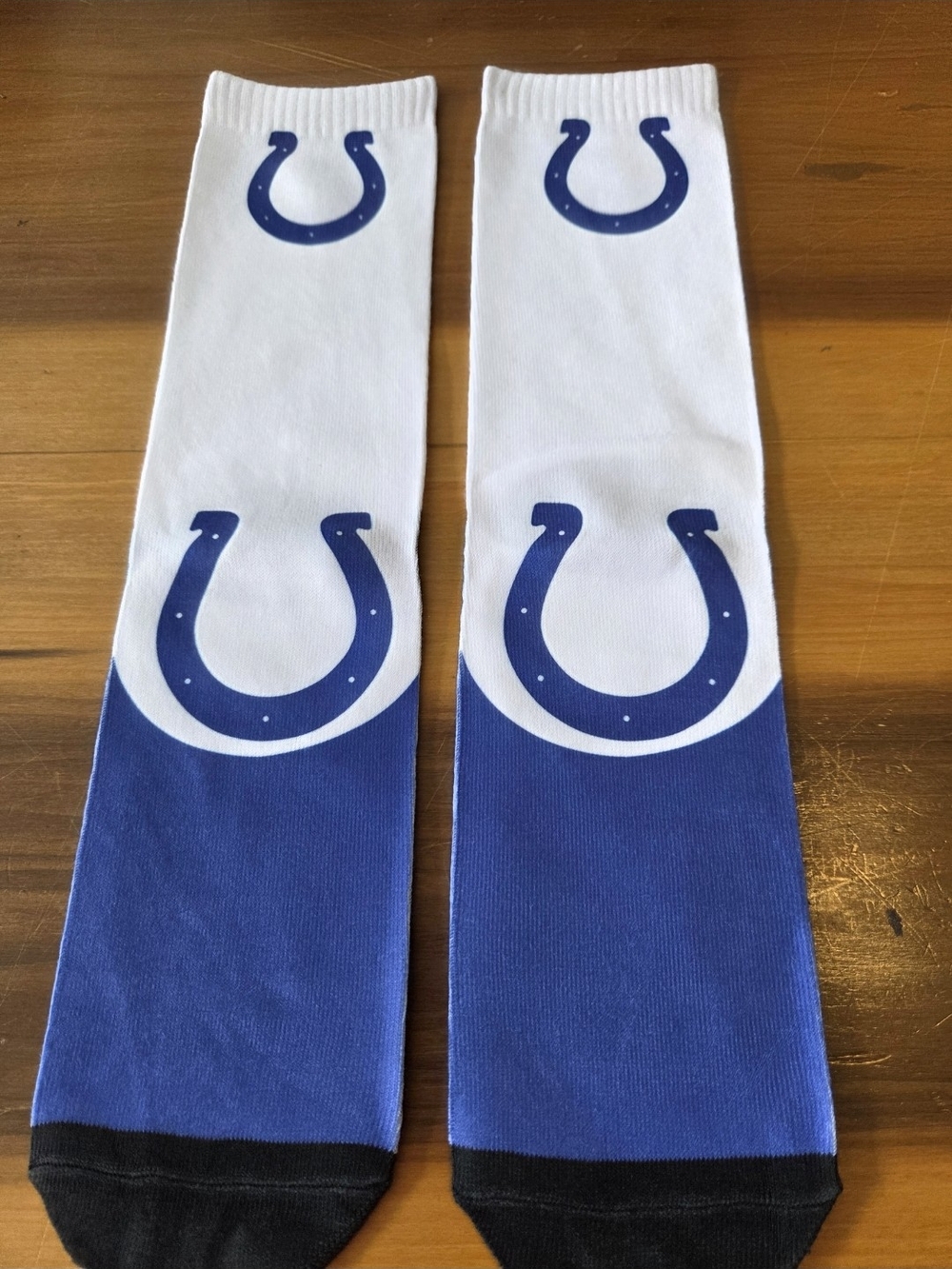 Indianapolis Colts Blue and White Crew Socks - Fan Apparel